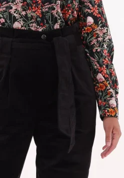 zwarte scotch & soda pantalon daisy - high rise straight leg paperbag trousers