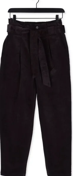 zwarte scotch & soda pantalon daisy - high rise straight leg paperbag trousers