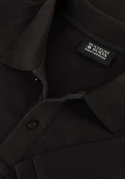 zwarte scotch & soda polo logo pique polo
