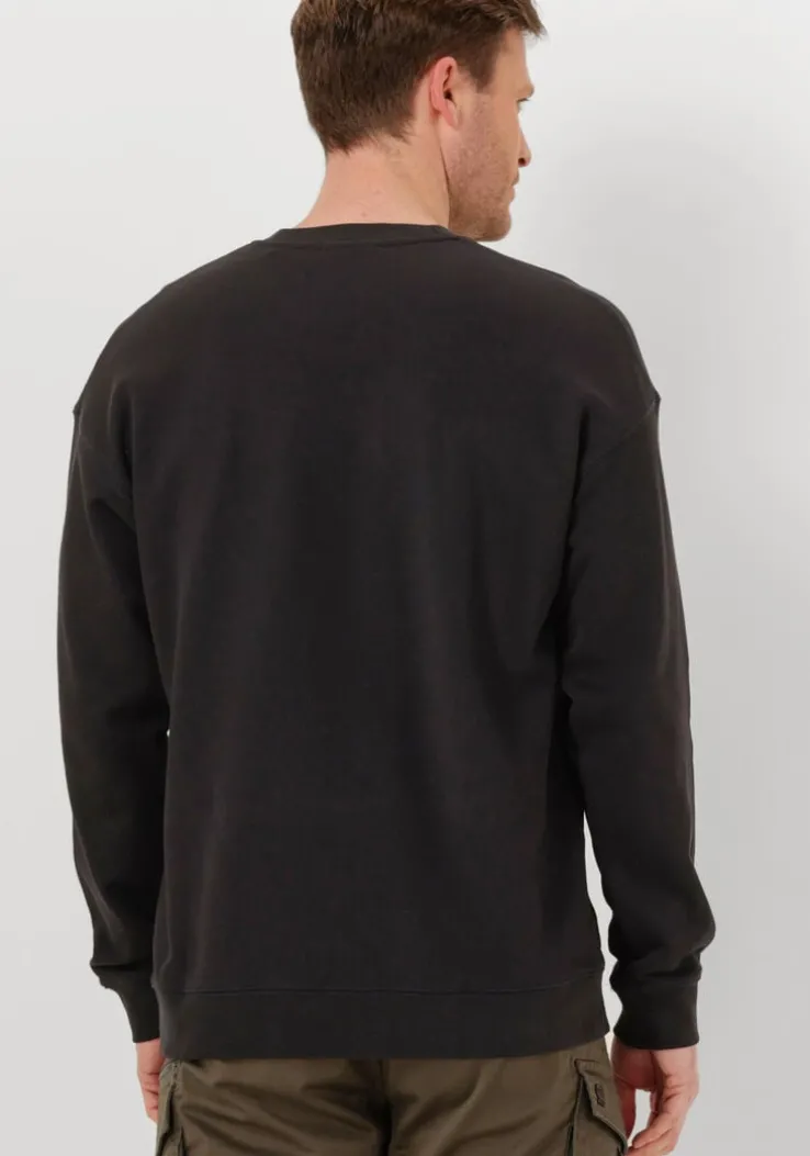 zwarte scotch & soda sweater logo front chest sweatshirt