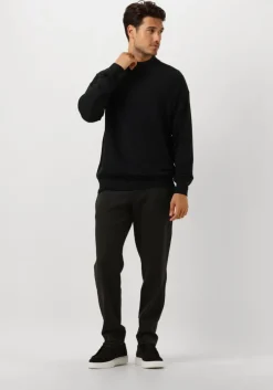 zwarte scotch & soda trui dropped shoulder mock neck pullover