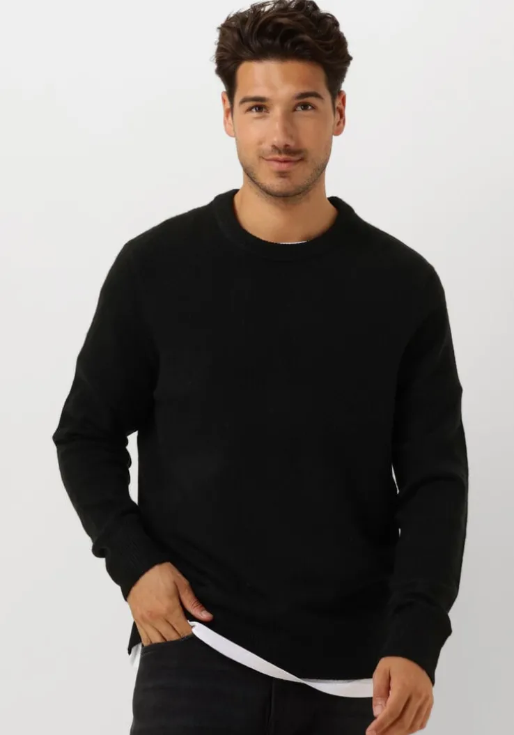zwarte scotch & soda trui soft knit regular fit sweater