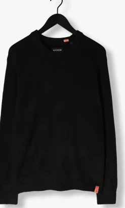 zwarte scotch & soda trui soft knit regular fit sweater