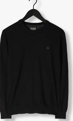 zwarte scotch & soda trui viscose pullover crewneck
