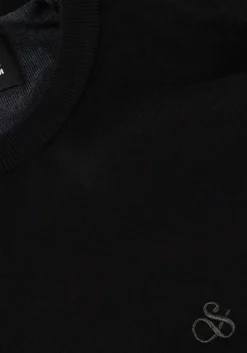 zwarte scotch & soda trui viscose pullover crewneck
