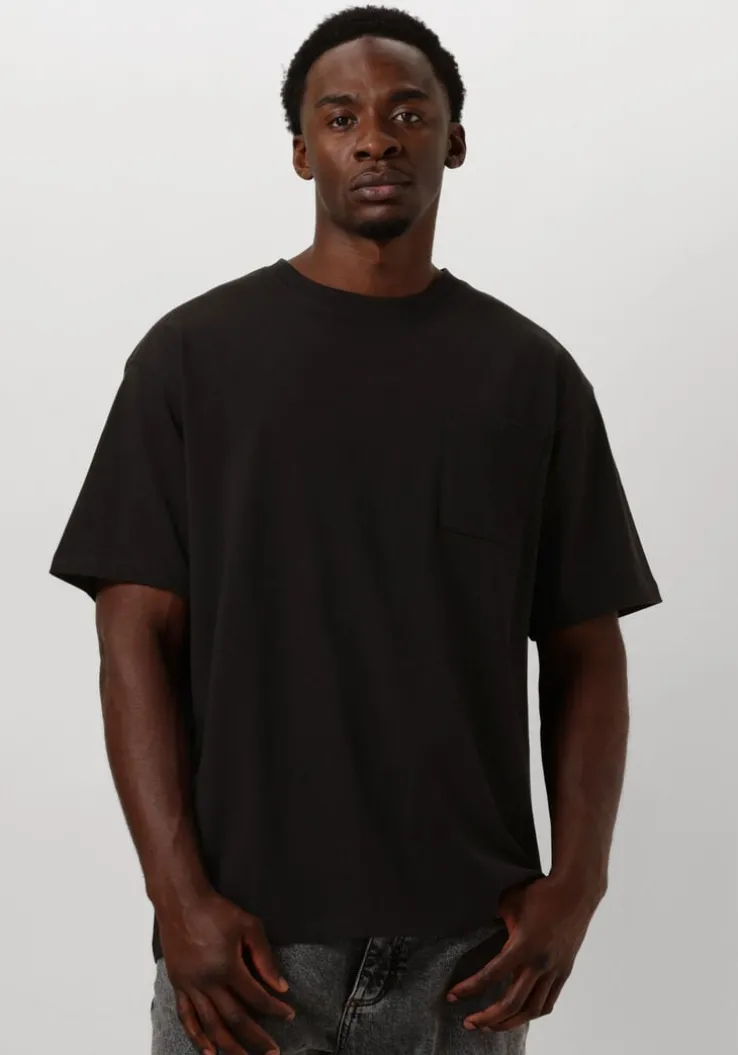 zwarte scotch & soda t-shirt 3 crosses loose fit pocket t-shirt