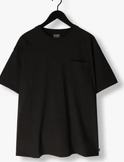 zwarte scotch & soda t-shirt 3 crosses loose fit pocket t-shirt