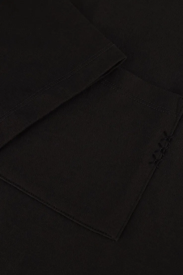 zwarte scotch & soda t-shirt 3 crosses loose fit pocket t-shirt