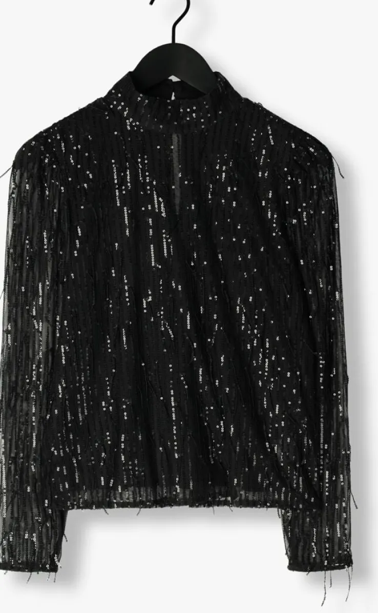 zwarte second female blouses tassel blouse