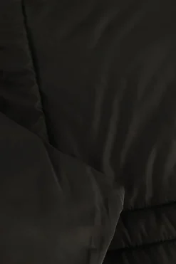 zwarte second female gewatteerde jas buff coat