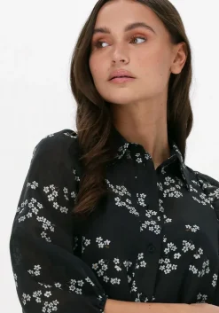 zwarte second female midi jurk davida new dress