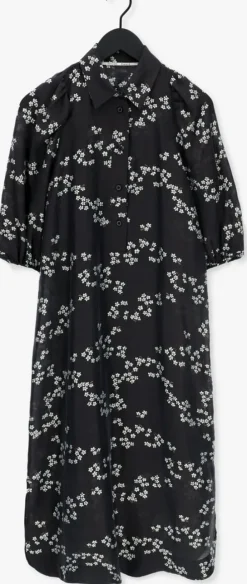 zwarte second female midi jurk davida new dress