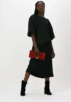 zwarte second female midirok eddy mw midi skirt