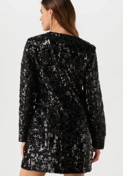 zwarte second female mini jurk flakes dress