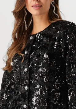 zwarte second female mini jurk flakes dress