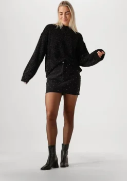 zwarte second female minirok jayden denim skirt