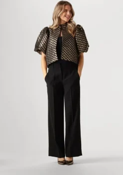 zwarte second female pantalon fique straight trousers