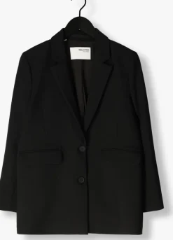 zwarte selected femme blazer slfrita ls relaxed blazer fd