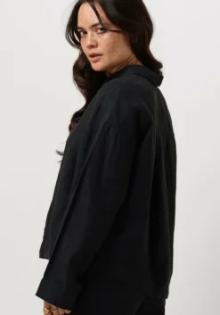 zwarte selected femme blouses slflinnie s linen shirt