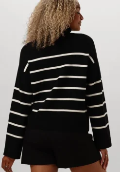 zwarte selected femme coltrui slfkamma ls knit roll neck