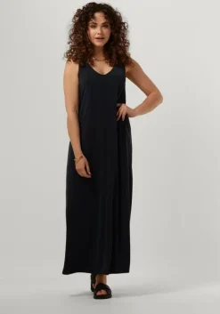 zwarte selected femme maxi jurk slfroberta sl knot ankle dress