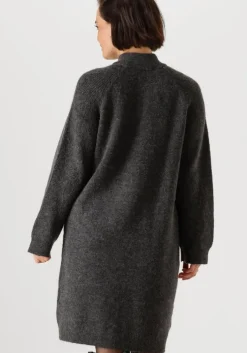 zwarte selected femme mini jurk slflulu ls high neck knit dress