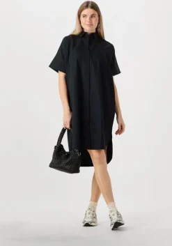 zwarte selected femme mini jurk slfblair 2/4 short shirt dress