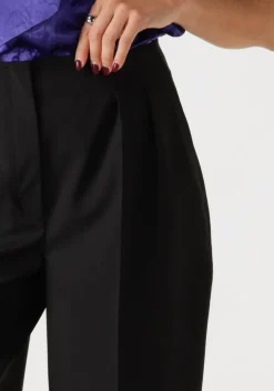 zwarte selected femme pantalon slfeloise hw barrel pant