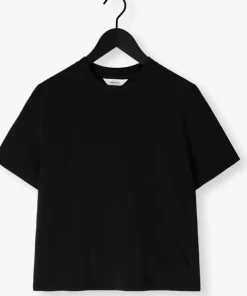 zwarte selected femme top slftenny ss boxy o-neck