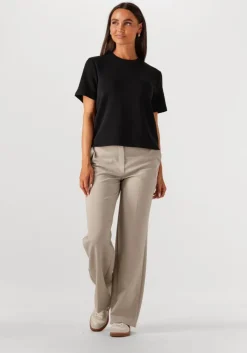 zwarte selected femme top slftenny ss boxy o-neck