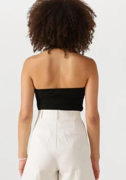 zwarte selected femme top slfanna sl halterneck top