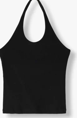 zwarte selected femme top slfanna sl halterneck top