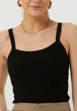 zwarte selected femme top slfcelica anna strap tank top