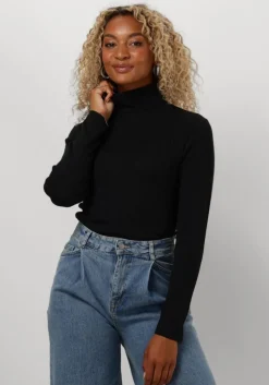 zwarte selected femme trui slfnaja ls knit roll neck