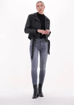 zwarte selected femme trui merle cali ls knit highneck b