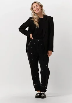 zwarte selected femme t-shirt slfmyessential ss o-neck tee