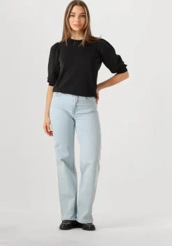 zwarte selected femme t-shirt slftenny 3/4 sweat top