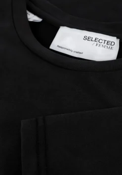 zwarte selected femme t-shirt stella ss tee b