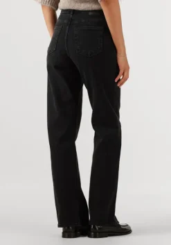 zwarte selected femme wide jeans slfwide bea-kori mw jeans