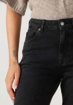 zwarte selected femme wide jeans slfwide bea-kori mw jeans