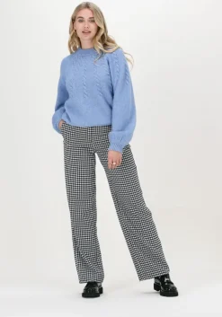 zwarte selected femme wijde broek slfmusa mw wide pant ex