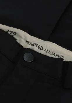 zwarte selected homme chino slhslimtape-repton 172 flex pa