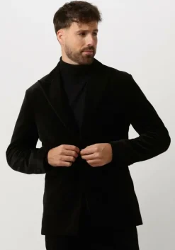 zwarte selected homme colberts slhslim-hale velvet blz