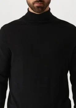 zwarte selected homme coltrui slhtray ls knit merino roll neck