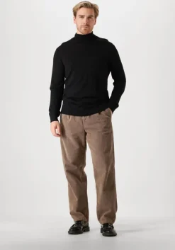 zwarte selected homme coltrui slhtray ls knit merino roll neck