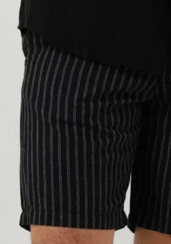 zwarte selected homme korte broek slhregular owen linen shorts