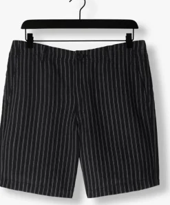 zwarte selected homme korte broek slhregular owen linen shorts