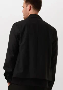 zwarte selected homme overshirt slh-kent wool hybrid blz