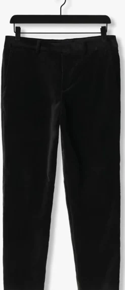 zwarte selected homme pantalon slhslim-hale velvet trs