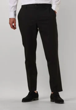 zwarte selected homme pantalon slhslim-liam string trs flex